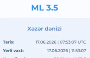 Xəzərdə zəlzələ olub