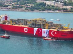 Türkiyənin ilk üzən hasilat platforması “Osman Qazi” Qara dənizdəki xidmət yerinə yola salınıb